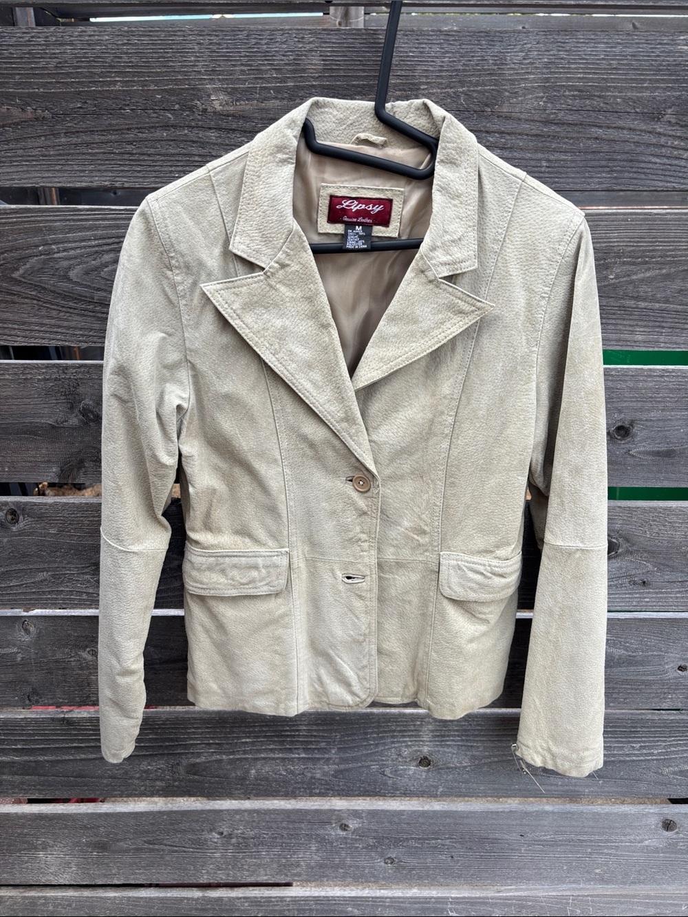Lipsy Light Cream Suede Blazer Jacket